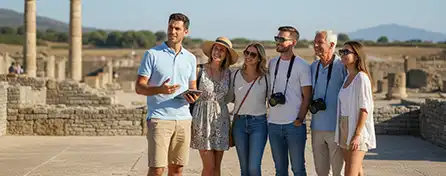 Turistas disfrutando de Tarifa - Baelo Claudia